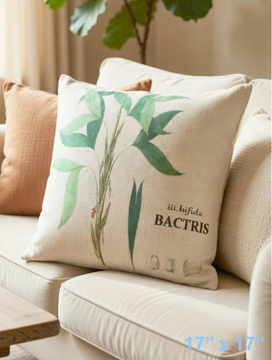 Leaf Print Cushion Cover & Filler
